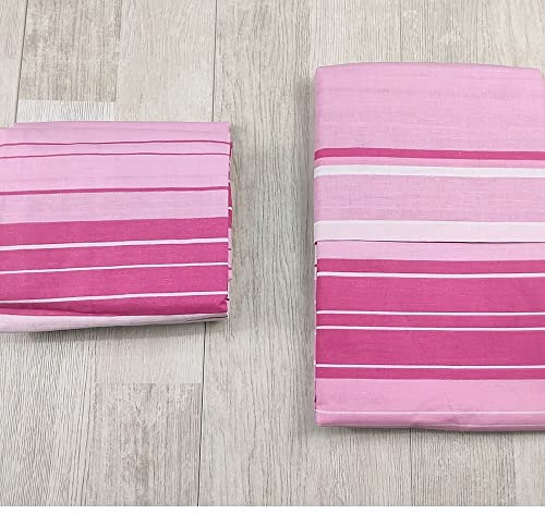 Cieffepi Home Collections art. IRENE - Set lenzuola completo per letto singolo in puro cotone - Biancheria da letto (Rosa)