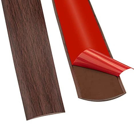 200cm×5cm Übergangsleiste Selbstklebend,Vinylboden Bodenbelag Türleiste Selbstklebend,Türschwellen Leiste,Flacher Laminatprofil-Bodenbelag-Randstreifen(Rote)