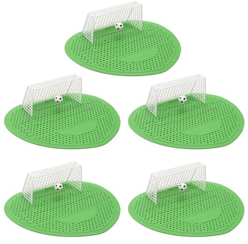 Urinal Screen Anti Odor Football Male Toilet Cleaner Splash Guards Soccer Goal Filter Mats Green 5PCS urinal screen, urinal mats, urinal sieve, football male toilet cleaner