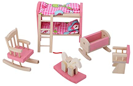 SPYMINNPOO Puppenhaus-M?Bel, Lebensechte Mini-Simulations-Holzm?Bel-Set f¨¹r 1:12 Puppenhaus-Zubeh?r(Kinderzimmer) Kinderspielzeug Simulationsm?Bel