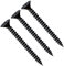 3.5X25mm Vis noires pour cloisons sèches, tête fraisée Phillips autotaraudeuse, filetage fin, pointe pointue, vis phosphatées pour plaque de plâtre sur profilé en acier (50 pcs.)