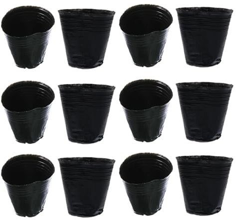 Happyyami 500Pcs Vasi Da Vivaio In Plastica Morbida Da Giardinaggio Vivaio Vasi Partenza Piantina Contenitore Per Piante Da Fiore Per Trapianti Talee Nero 1