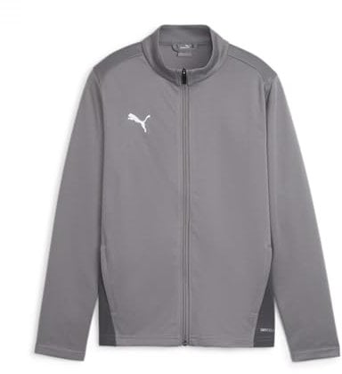 PUMA Unisex Teamgoal Jr Trainingsjacke, Gusseisen-PUMA Weiß-Schattengrau, 128 EU