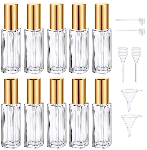 Segbeauty Frasco Perfume Recargable, Botella de Perfume Viaje, 10 Piezas Botella de Spray Vacía de Perfume Recargable Portátil 10ml, Perfume Pulverizadores para Bolso (Transparente)