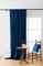 Cotton Market Velours Gardinen 270x140 cm - Vorhänge für Fenster und Balkontür - Vorhang für das Haus auf Band - Vorhang Blickdicht - Gardinen Stange Curtains - Verdunkelungsvorhang - Marineblau