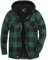 JACKETOWN Giacca Uomo Invernale Scacchi Felpa Fodera in Pile con Cappuccio e Cerniera Caldo Manica Lunga Termica Fleece Giubbino Uomo Cappotto, (Verde-M)