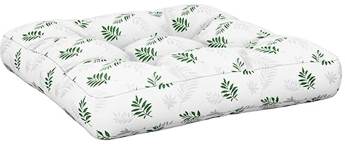 vidaXL Palettenkissen, Kissen für Gartenmöbel Hocker Sofa, Wasserabweisendes Sofakissen, Sitzkissen Palettenpolster, Blattmuster Oxford Gewebe