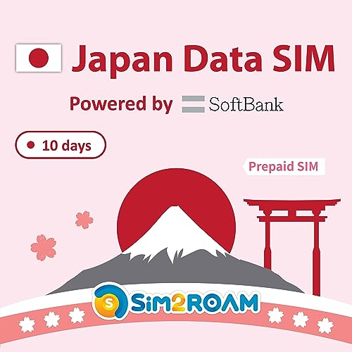 NUR Japan-Daten-SIM-Karte 10 Tage | 1 GB/Tag bei 4G LTE High-Speed-Daten | Unterstützt von Softbank | Keine Telefonnummer|短期帰国・短期来日最適・安心日本語サポート