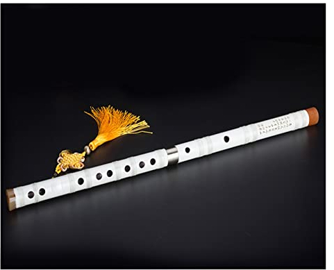ALFAAL Querflöte Instrument Anfänger Erwachsene Schüler Querflöte Profi Bitterbambusflöte Single Cupronickel (Color : White)