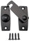 QCAA 2.5 x 2.65, Large, Heavy Forged Solid Brass Door Latch, 180 Degrees Flat Surface Mounting Door Latch Buckle for Doors & Windows, Matte Black, 1 Pack, Made in Taiwan