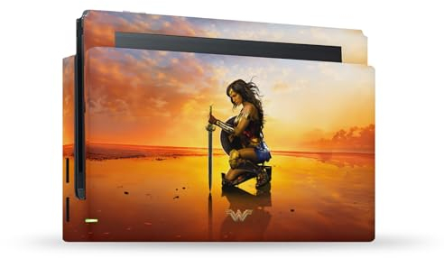 Head Case Designs Offizielle Wonder Woman Movie Schwert Und Schild Poster Vinyl Haut Gaming Aufkleber Abziehbild Abdeckung kompatibel mit Nintendo Switch Console & Dock