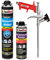 Isolbau B2 Dämmstoffkleber SET - 1 x 750 ml Perimeterkleber, 1 x PU-Schaum-Reiniger & 1x Schaumpistole für EPS & XPS-Platten - 1K PU-Klebeschaum für Fixieren & Befestigen