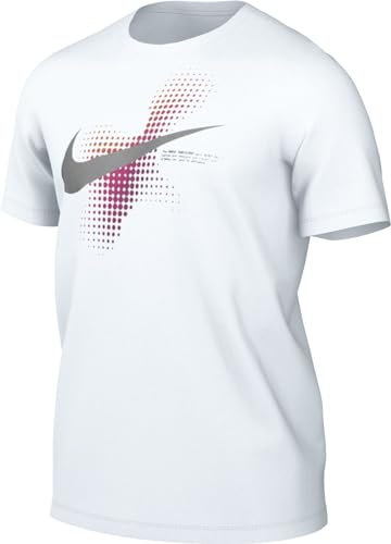 Nike Herren M NSW Tee 6Mo Swoosh, White, FQ7998-100, L