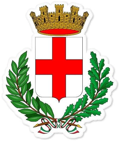 WildeBabsKLBT Milan Italy Milano Coat of Arms K591 Hochwertiger Premium Autoaufkleber Sticker Aufkleber selbstklebende Folie 12 cm