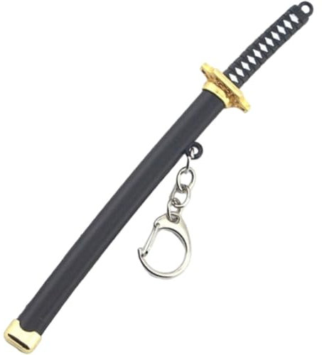 Japanische Schwertschlüsselanschläge Mini Simulationsschwert Modell Schlüsselkette Waffen Schwert Keyrings Bag Charme Anhängerdekoration