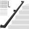 4FT/120CM Square Tube Handrail,Wall Mount Staircase Handrail Modern Pipe Stair Industrial Stair Rail for Indoor Outdoor Steps,440lbs Load,Carbon Steel Non-Slip Grab Handle for Loft Porch 2Sections