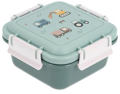 Tutete Lunchbox für Kinder, 380 ml – Lunchbox für die Schule, luftdicht, mikrowellen- und spülmaschinenfest, ideal für Park, Picknick und Schule, BPA-frei, sicherer Verschluss | Trucks