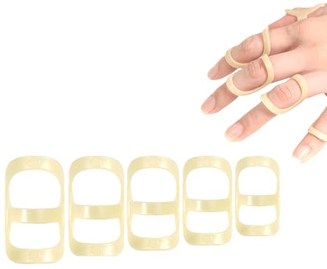 5-Stück Fingerschiene, Schiene Finger, Mallet-Fingerschienen Arthritis, Ovale Fingerschutz für Schlegelfinge, Kunststoff wasserdicht Fingerschiene für Verstauchungen Schwellungen Arthritis Schmerzen