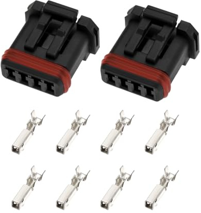 eMagTech 2 connettori a 4 pin con perni terminali 72908-11 OEA JAE MX1900 cablaggio manubrio 4 fili connettore maschio compatibile con H-arley Davidson MX19004S51