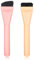 Tyqour 2Pcs Flat Foundation Brush Makeup Tool for Liquid Thin Face Mask Brush Makeup Spatula Facial Brush for Blending, Cream (Pink,Yellow)