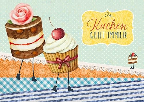 Gutsch Verlag Postkarte Spruch Kuchen geht immer