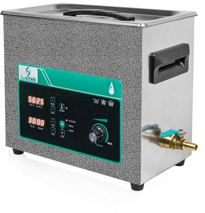 SupRUCCI 6l ultrasonic cleaner, sweep function, 180w adjustable power ultrasonic parts cleaner for carburetor cleaning, metal engine parts, gun, oil filter