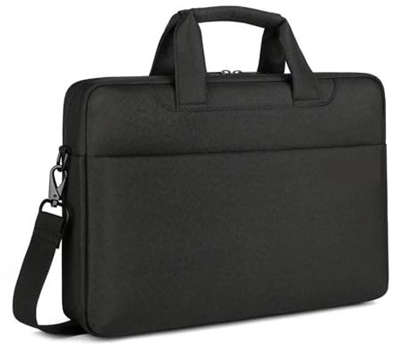 Sacoche Ordinateur Sac d'ordinateur polyvalent, sac for ordinateur portable, sac à dos messager, sac for ordinateur portable antichoc, sac à main d'affaires for hommes 12-16 pouces à Double pont(Black