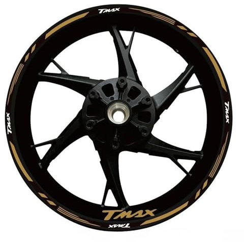 YZXOOP Impermeabile Adesivo per Cerchioni di Motociclette per Yamaha T-Max 500 TMAX 500 T Max 500 Adesivo Riflettente per Cerchioni Adesivi per Mozzi Ruota Adesivi Decorativi per Cerchioni(Colore 20)