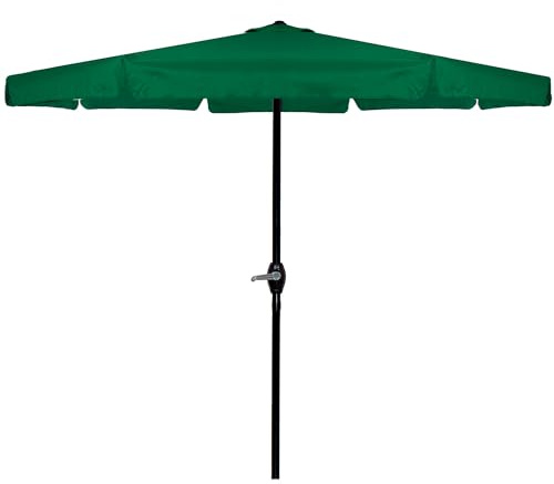SPRINGOS Ombrellone da giardino, sistema a manovella, 400 x 252 cm, verde, 400 x 252 cm