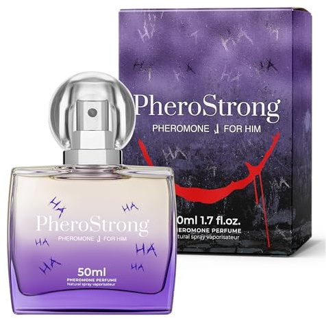 PheroStrong Pheromone J For HIM - Parfüm für Manner mit Pheromonen-Effekt, Aphrodisiakum für Männer, Perfume Zerstäuber für unterwegs, Pheromones Perfume long lasting, Prestige Attract Women 50ML