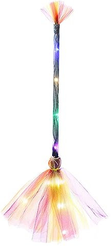 Halloween Party beleuchteter Hexenbesen Besen Kinder Besen Requisiten für Halloween Cosplay Dekoration