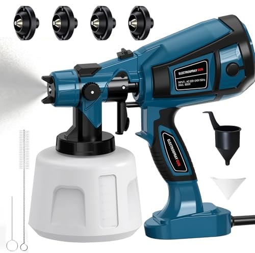 LustLocke® 1400ML Verniciatore a Spruzzo, HVLP Pistola per Verniciare, Pistola Vernice a Spruzzo, Spruzzatura Precisa, per la Decorazione Domestica, Recinzione, Muro, Giardino