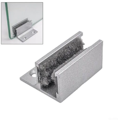 Rail de sol pour porte coulissante en verre (avec doublure en peluche)