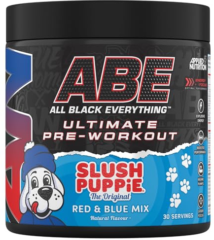 Applied Nutrition ABE Pre Workout Powder Slush Puppie 375g | High-Energy Pre-Workout with Citrulline, Creatine & Beta-Alanine for Physical Performance - (30 Servings)