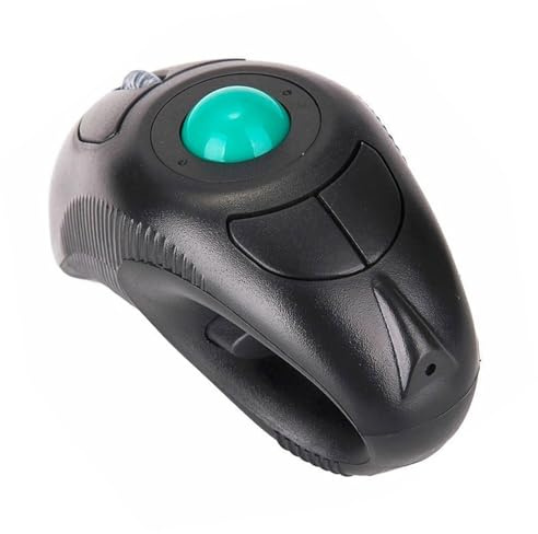 DEARMAMY 2.4g Kabellose Handheld Trackball Maus Daumensteuerung USB empfänger Ergonomisch für Kleine Hände Links Rechtshändig Tragbar Entlastet Handgelenk bei Laptop nutzung Plug Play