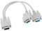 OcioDual Cable Duplicador Adaptador de Imagen SVGA HDB15 de Macho a 2 VGA Hembra Divisor Splitter Video Imagen para Monitor Gris