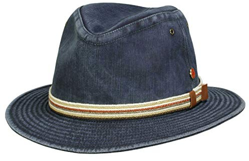 Mayser Menowin Traveller Outdoorhut UV-Schutz aus Baumwolle - Jeans (5002) - 58,5 cm (58)