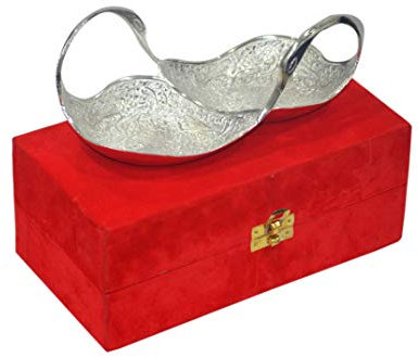 Silver Plated Brass Duck Shaped Bowl Serving Platter Tray From Indian Accent