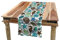 ABAKUHAUS Sea Shells Tischläufer, Abstrakt Maritime, Esszimmer Küche Rechteckiger Dekorativer Tischläufer, 40 x 180 cm, Seafoam Braun Blau