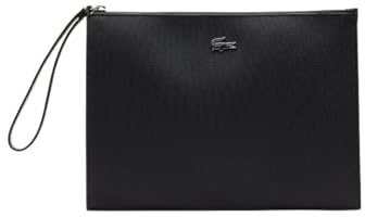 Lacoste Damen Women's Anna Bag Clutch, Tuareg Grey Chine/Grey Chine-Calla Pink