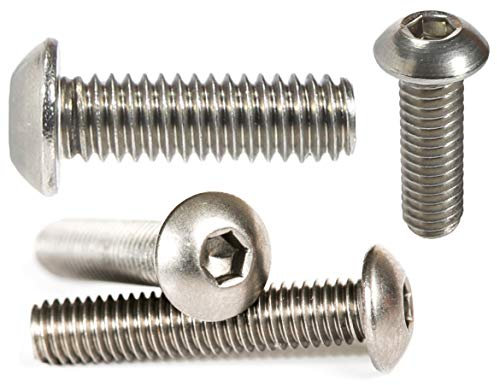 M3 (3mm x 16mm) Small Button Head Screws Allen Socket Bolts A2 Stainless Steel Screws (Pack of 20)