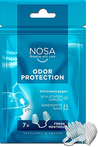 NOSA odor protection | Vermeiden Sie unangenehme Gerüche | Einzigartig und diskret | Geruchsschutz | Frischer Menthol-Duft | 7er pack