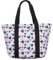 Disney Tote Mickey & Minnie Mouse Icon Print Zipper Travel Bag (Grey)