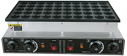 KELUNIS Poffertje Mini Crêpière Hollandaise Machine À Dorayaki Électrique Machine Commerciale De Cuisson De Muffins pour 50 Mini Pancakes Hollandais - Double Contrôle De Température