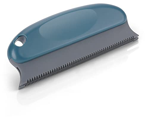 cobee Brosse à poils d'animaux de compagnie, peigne professionnel anti-peluches pour canapé, meubles, tapis, voiture, animal de compagnie, chat et chien, outil d'épilation de moquette, bleu foncé