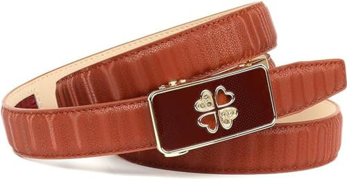 Anthoni Crown Damen Ledergürtel Gürtel, Braun, 85