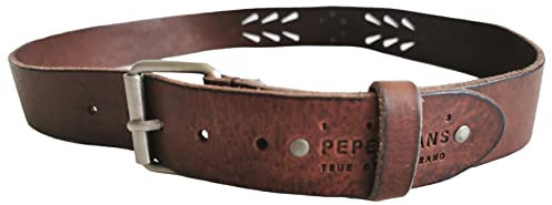 Pepe Jeans Herrengürtel Crain Gürtel braun Echtleder PM020944 95cm Taille, braun