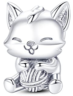 Pandach Damen Charm Anhänger für Armband 925 Sterling Silber Charms Beads passend für Armband und Halskette, Kompatibel mit Europäischen Armbänder für Frauen Mädchen C10