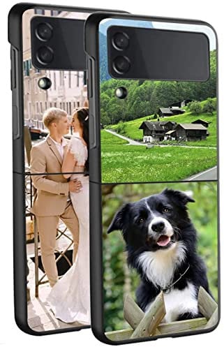TIANDIMY Personalized Photo Case for Samsung Galaxy Z Flip 3 5G, Custom Image Text Name PC Anti-Scratch Phone Case Make Your Own Picture Phone Cover for Galaxy Z Flip 3 5G