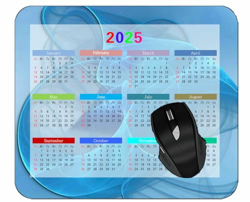 YENDOSTEEN Calendar 2025 Year Mouse PadPlexus Smoke Veil Light Mouse Mat for Office Computers Laptop Men Women